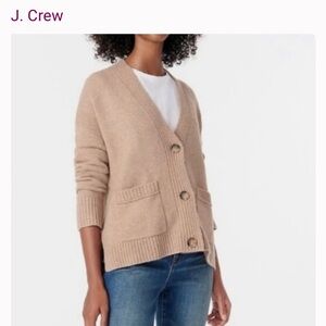 J.Crew Alpaca Blend Oversized Cardigan Sweater In Soft Cozy
Yarn